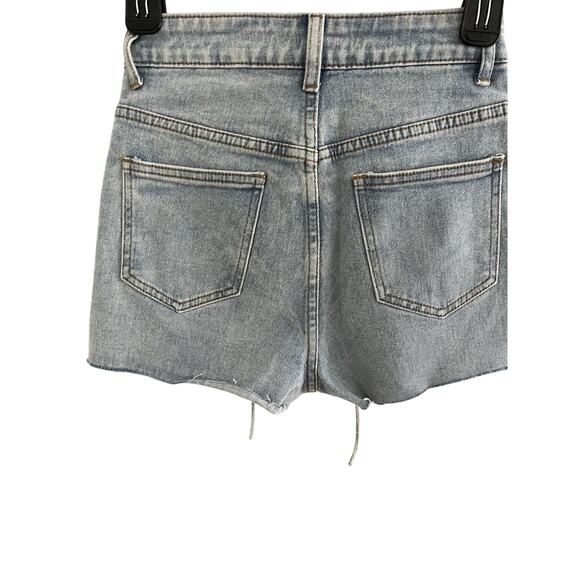 Denim Shorts Hot Pants Juniors S Silver Lace Up, Zipper, Button Western Glam NWT - Picture 5 of 5